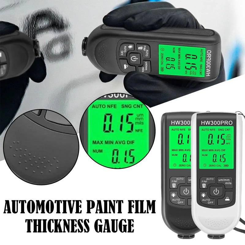 Paint Thickness Gauge - HW-300PRO طلاء السيارات فيلم مقياس السماكة