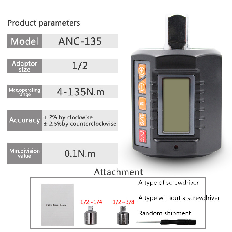 Torque Wrench Digital - ANC 3 قطعة مفتاح العزم تستر