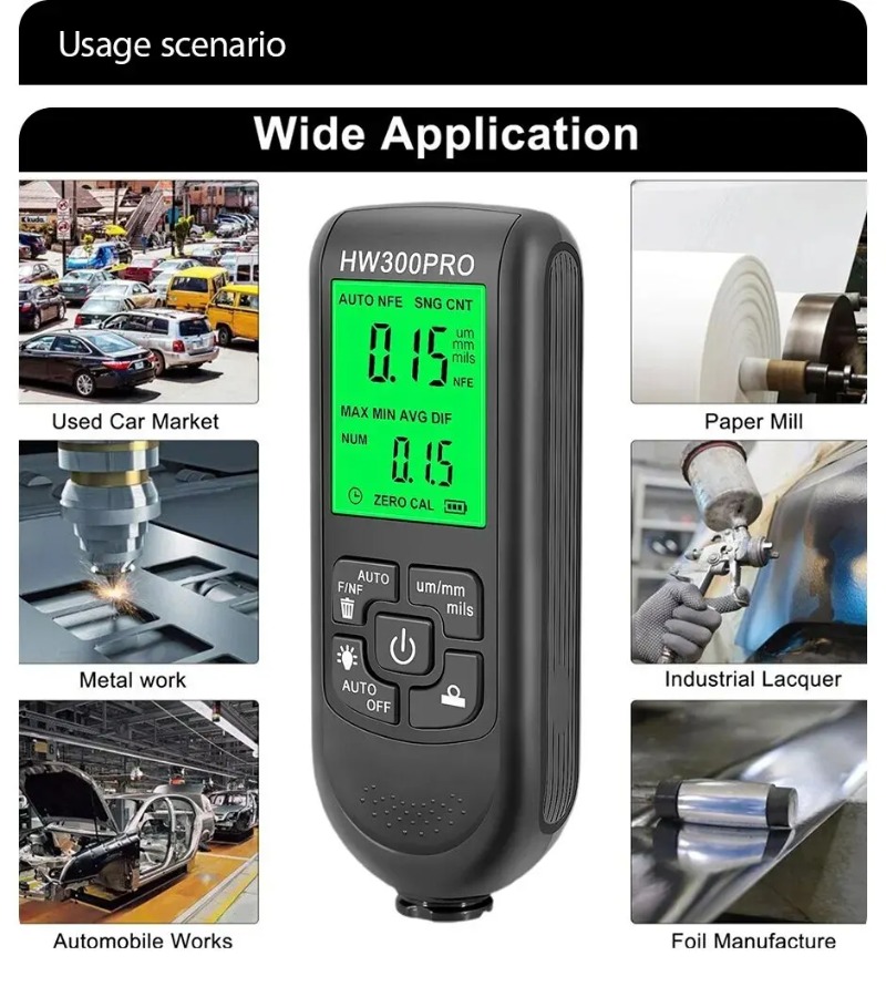 HW-300PRO طلاء السيارات فيلم م - مراجعة Paint Thickness Gauge وسعره