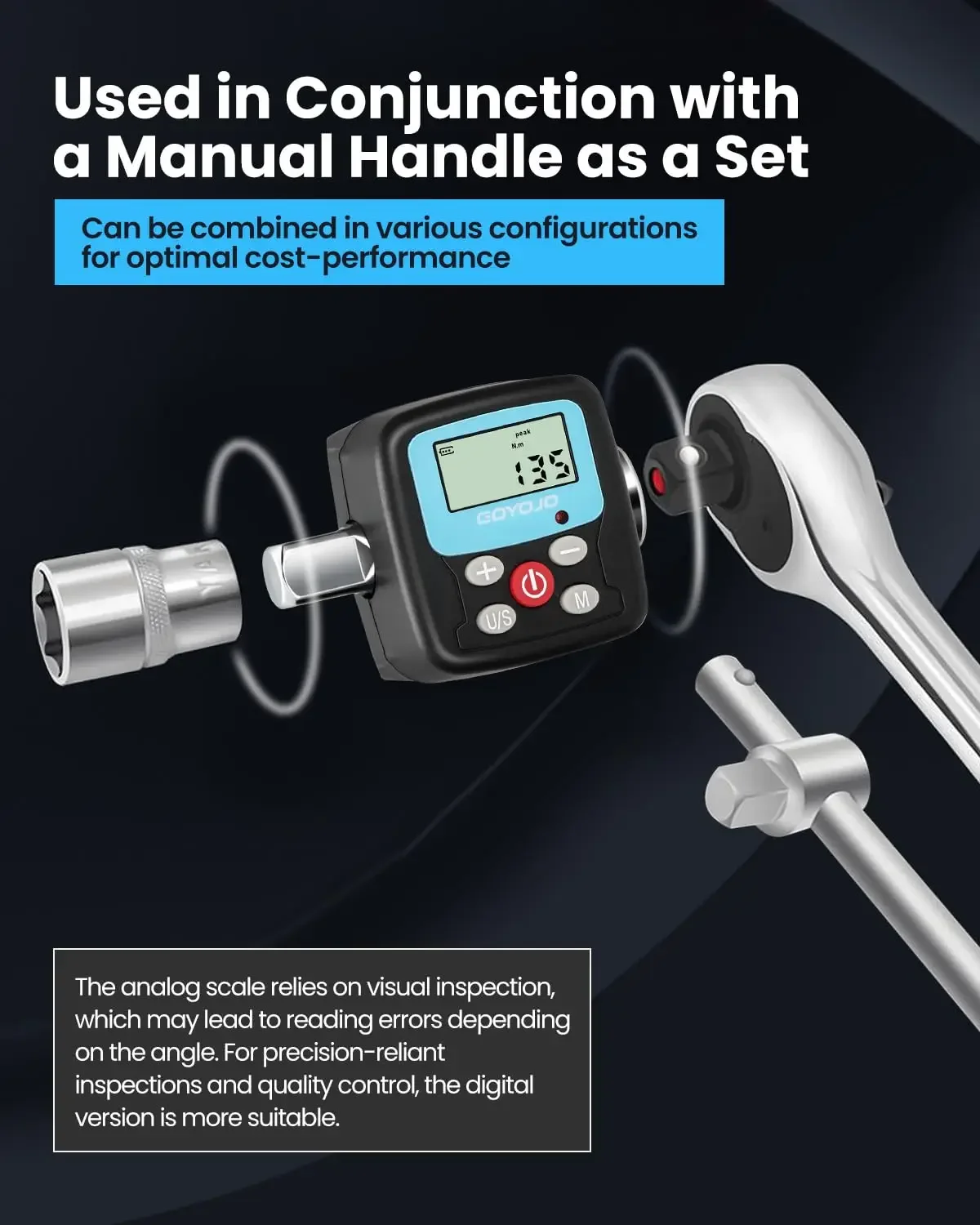 محول مفتاح العزم الرقمي GOYOJO - مراجعة Torque Wrench Digital وسعره