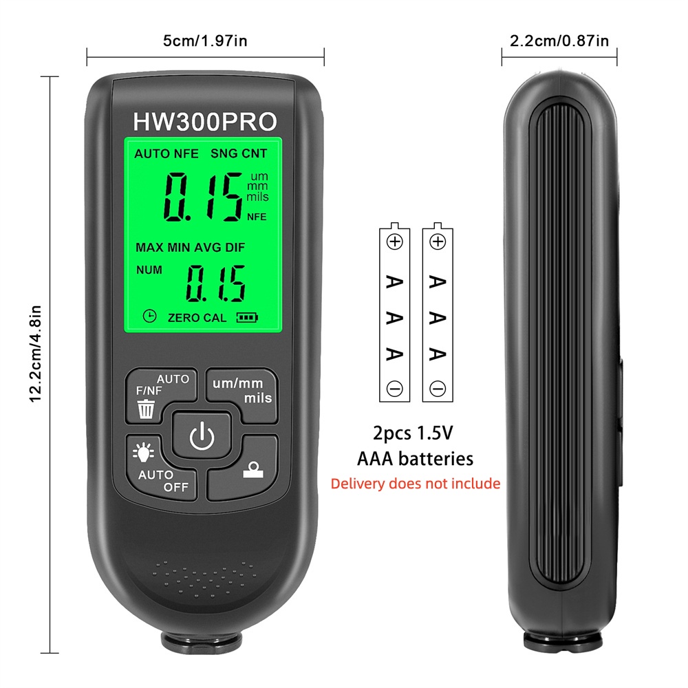 جهاز قياس سماكة الطلاء HW-300P - مراجعة Paint Thickness Gauge وسعره